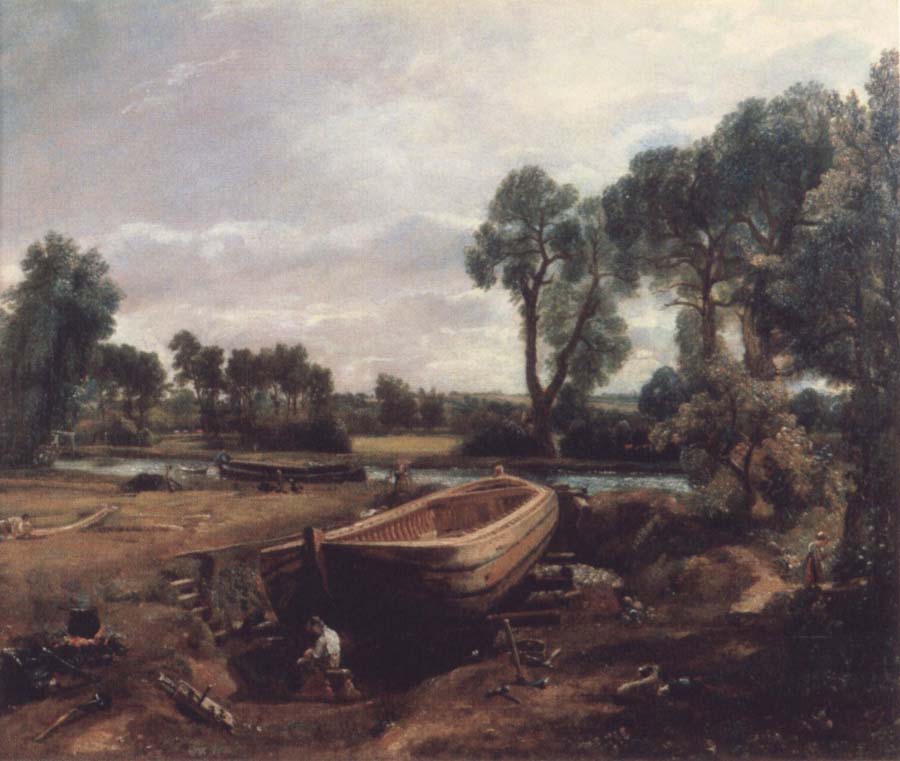 Boat-building near Flatford Mill